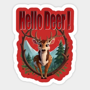 HELLO DEER! Sticker